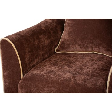 Кресло для отдыха ЧЕЛСИ вельвет-люкс коричневый