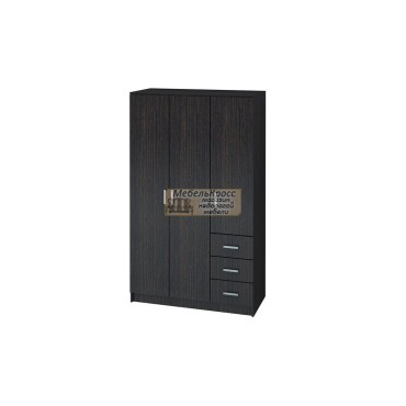 Шкаф распашной КАПРИ 1200 3-х дверный (цвет венге)