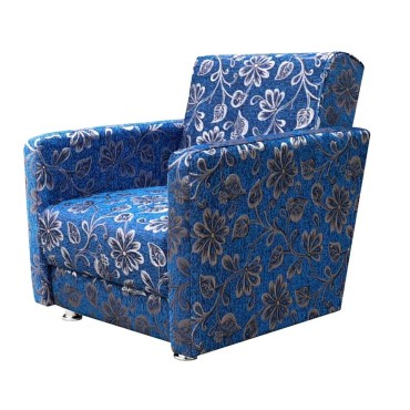 Кресло для отдыха синее (цветы)