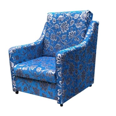 Кресло-кровать ЛЕНИНГРАД синее (цветы)