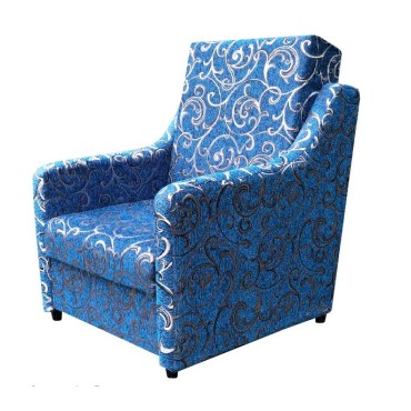 Кресло-кровать ЛЕНИНГРАД синее (узоры)