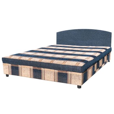 Кровать с ящиком ткань МегаБосс синий