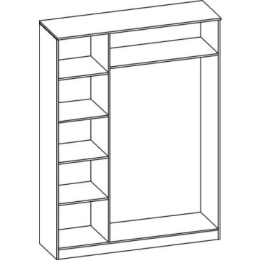 Шкаф распашной СТЕЛЛА-4 (рамка МДФ) :: Распашные шкафы